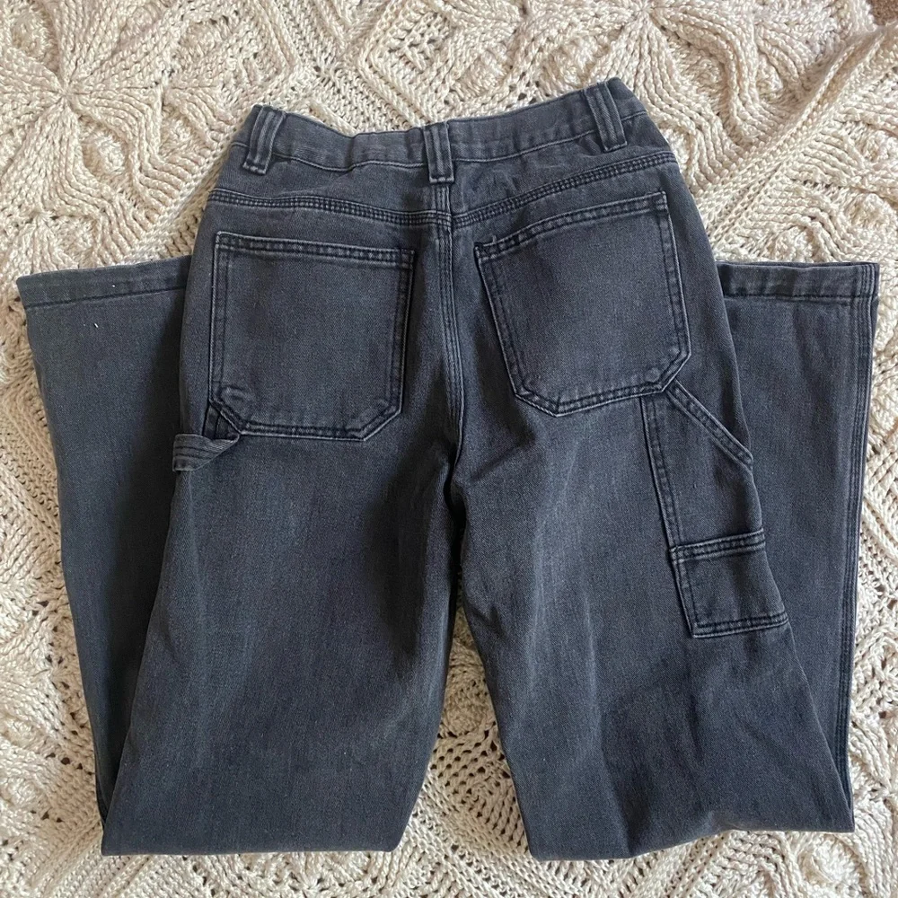 John Galt high waist straight / wide leg CARGO style black jeans - Picture 4 of 4